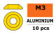 G-Force RC - Aluminium Unterlegscheibe - for M3 Linsenkopfschrauben - AD=10mm - Gold - 10 St (GF-0407-020)