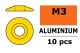G-Force RC - Aluminium Unterlegscheibe - for M3 Linsenkopfschrauben - AD=15mm - Gold - 10 St (GF-0407-030)
