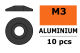 G-Force RC - Aluminium Unterlegscheibe - for M3 Linsenkopfschrauben - AD=15mm - Gun Metal - 10 St (GF-0407-033)