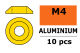 G-Force RC - Aluminium Unterlegscheibe - for M4 Linsenkopfschrauben - AD=12mm - Gold - 10 St (GF-0407-040)