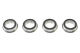 G-Force RC - Kugellager - Chromstahl - ABEC 3 - Gummidichtung - 6X10X3 - mit Bund - MF106-2RS - 4 St (GF-0505-004)