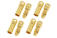 3,5mm Goldkontakt Stecker & Buchse (4 Paar)