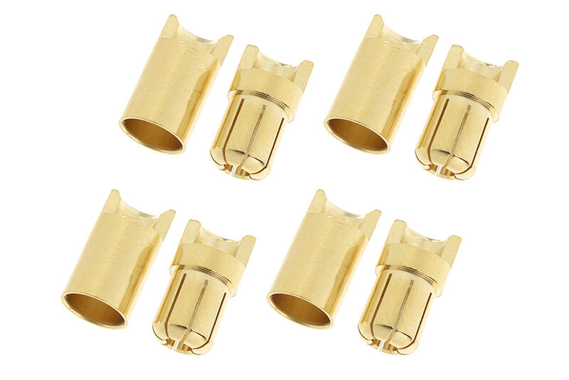 6,5mm Goldkontakt Stecker & Buchse (4 Paar)