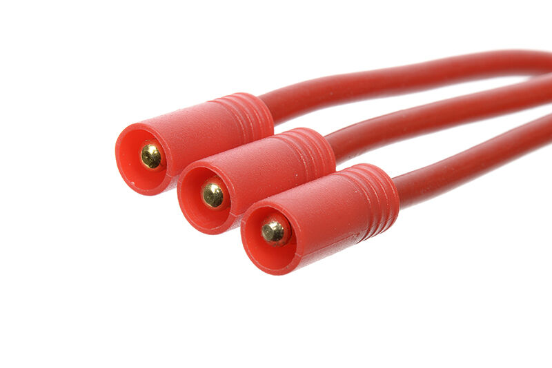 G-Force RC - Steckverbinder mit Kabel - 3.5mm - Goldkontakten (3pins) - Buchse - 14AWG Silikon Kabel - 10cm - 1 St (GF-1065-003)