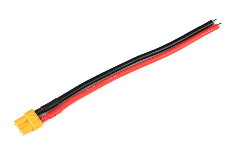 G-Force RC - Steckverbinder mit Kabel - XT-30 - Goldkontakten - Stecker - 14AWG Silikon Kabel - 12cm - 1 St (GF-1079-001)