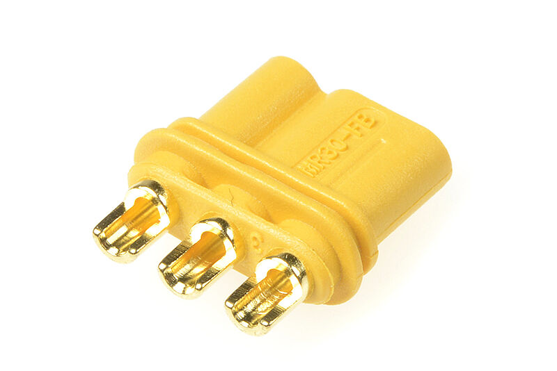 G-Force RC - Connector - MR-30 3-Polig - mit Kappe - Goldkontakten - Stecker - 4 St (GF-1085-002)