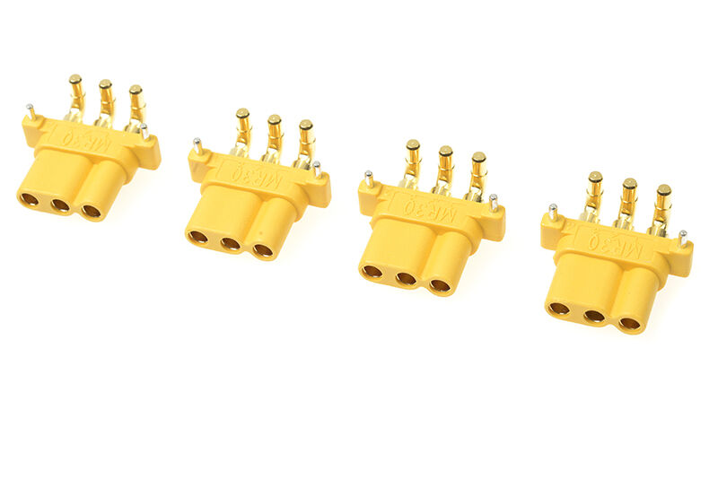G-Force RC - Connector - MR-30PW 3-Polig - Goldkontakten - Stecker - 4 St (GF-1086-002)