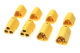 G-Force RC - MT60 3-pole gold contacts plug and socket (2 pairs)
