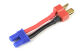G-Force RC - Power Adapterkabel - Deans Buchse <=> EC-2 Buchse - 14AWG Silikon Kabel - 1 St (GF-1301-084)