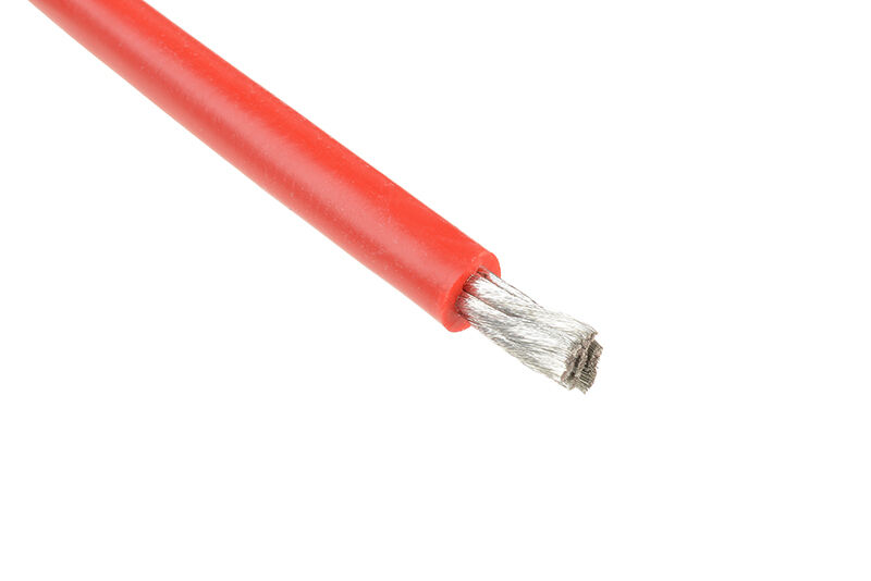 Silikon Kabel Powerflex PRO+ rot - 14AWG - 1018/0.05 Stränge - AD 3.5mm - 1m