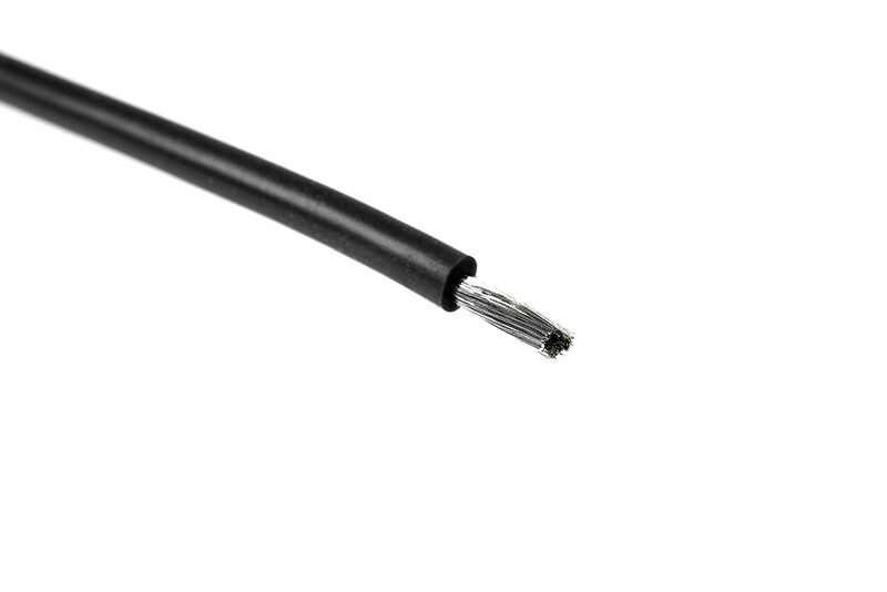 Silikon Kabel Powerflex PRO+ schwarz 20AWG - 255/0.05 Stränge - AD 1.8mm - 1m
