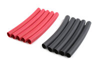 G-Force RC - Schrumpfschlauch 6.4mm - Rot + Schwarz  - 10...