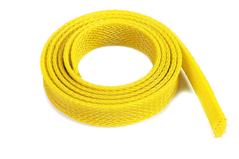 G-Force RC - Cable protection sleeve - Braided - 14mm - Yellow - 1m