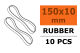 Gummiringe - 140 x 8mm (10 Stück)