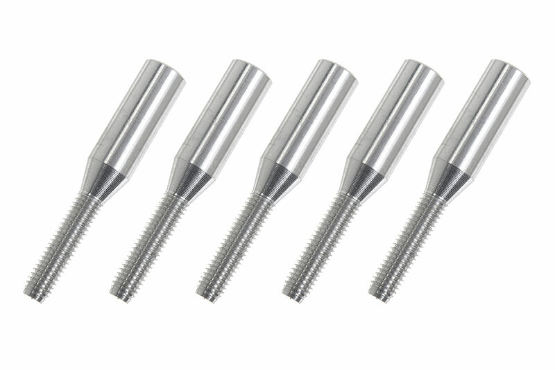 G-Force RC - Aluminium Hülsen - M3 - Kohlefaserstäbe 4mm (5 Stück)
