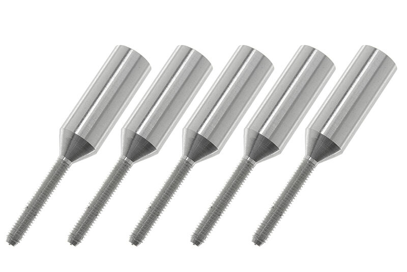 G-Force RC - Aluminium Hülsen - M2.5 - Kohlefaserstäbe 6mm - 5 St (GF-2103-010)