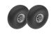 G-Force RC - aircraft wheels - rubber with nylon rim - 70mm - shaft 4mm - (1 pair)