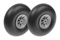 100mm Flugzeug-Räder Gummi mit Nylon Felge - Schaft...