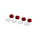 Horizon Hobby - Aluminum Front Hub Nut Red (4) inc O-Rings (ARA320467)