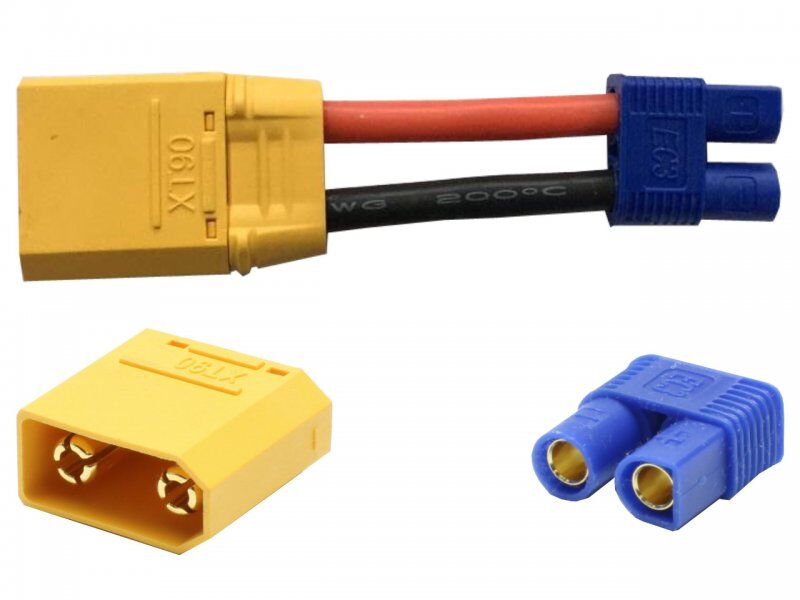 Adapter XT90 Buchse auf EC3 Stecker