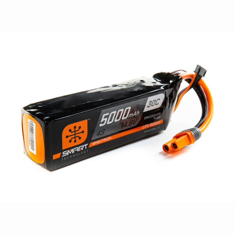 Horizon Hobby - 5000mAh 4S 14.8V Smart LiPo 30C; IC5 (SPMX50004S30)