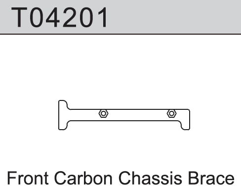 Team C - Carbon Chassisversteifung vorne TM4V2 1:10 4WD Comp. Buggy (T04201)
