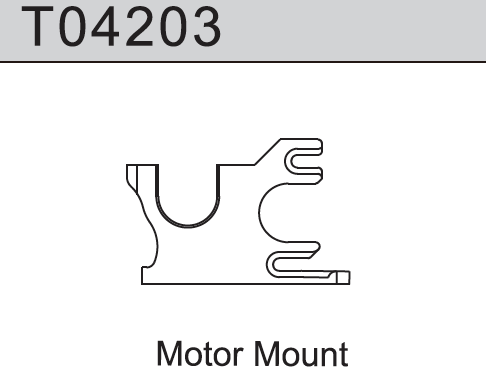 Team C - Aluminium Motorhalterung TM4V2 1:10 4WD Comp. Buggy (T04203)