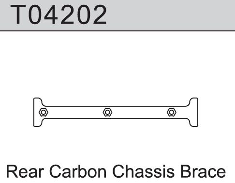 Team C - Carbon Chassisversteifung hinten TM4V2 1:10 4WD Comp. Buggy (T04202)