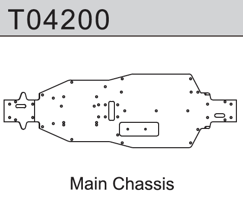 Team C - Chassisplatte TM4V2 1:10 4WD Comp. Buggy (T04200)