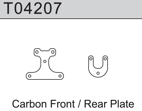 Team C - Carbon Oberdeck vorne / hinten TM4V2 1:10 4WD Comp. Buggy (T04207)