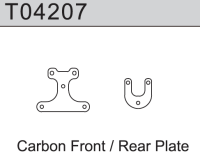 Team C - Carbon Oberdeck vorne / hinten TM4V2 1:10 4WD...