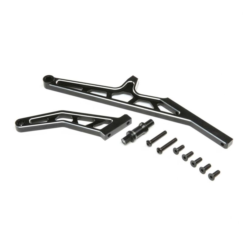 Horizon Hobby - Chassis Brace Set,Rear,Aluminum, Black: DBXL-E 2.0 (LOS351015)