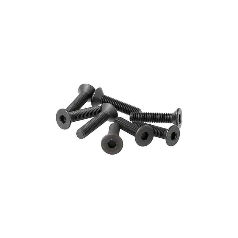 PR Racing - Flat Head Screws M3x14mm 8pcs (PR82400046)