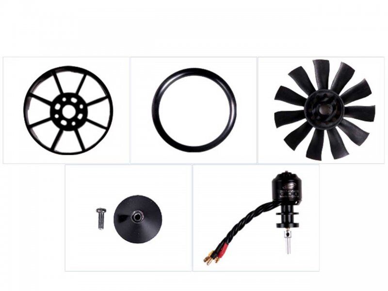 50 mm EDF unit with balanced 11-blade fan and DFM2627 brushless motor