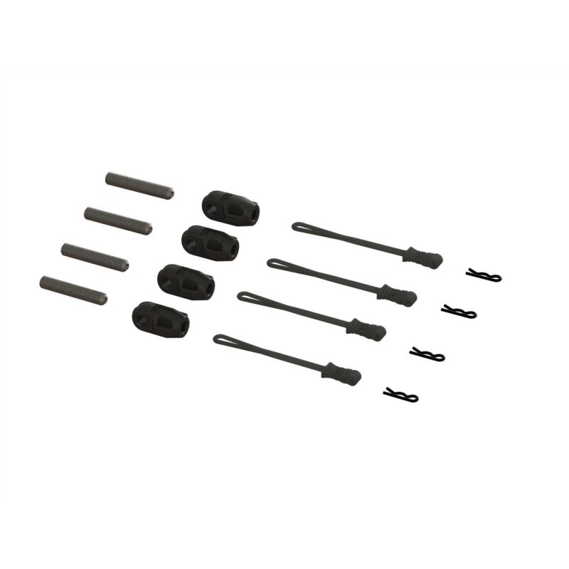 Horizon Hobby - Brace Rod Ends W/Pins And Retainers (4) (ARA320477)