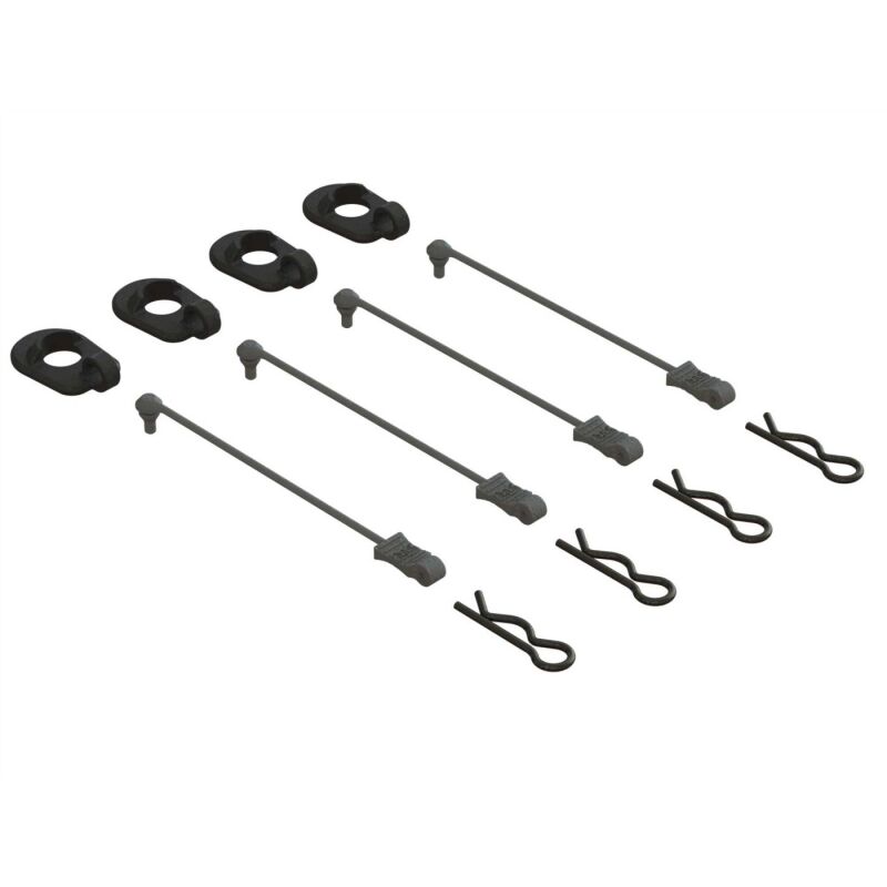 Horizon Hobby - Body Clip Retainers 1/5 Scale (Black, 4) (ARA390294)