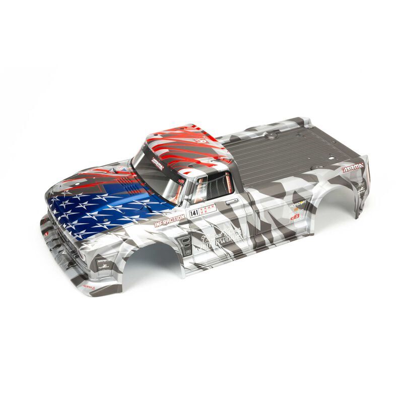 Horizon Hobby - INFRACTION 6S BLX Painted Body Silver/Red (ARA410006)