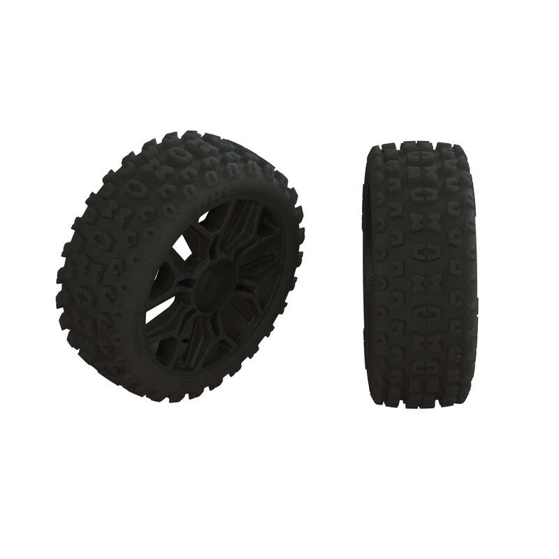 Horizon Hobby - Dboots 2HO Tire Set Glued Gun Metal (2) (ARA550088)
