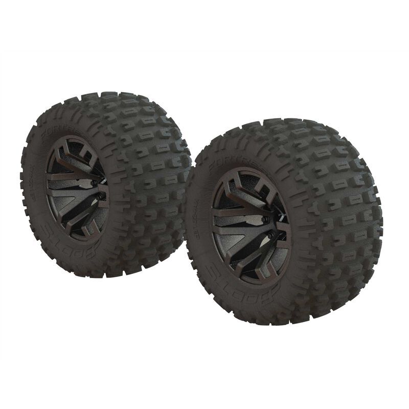 Horizon Hobby - Dboots Fortress MT Tire Set Glued Gun Metal (2) (ARA550086)