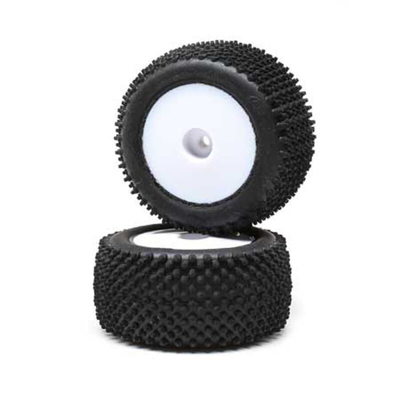 Horizon Hobby - Pin Tires, Rear, Mounted, White (2): Mini-T 2.0 (LOS41013)