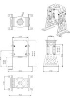 Hacker - Motor mount Alu A40/A50 complete