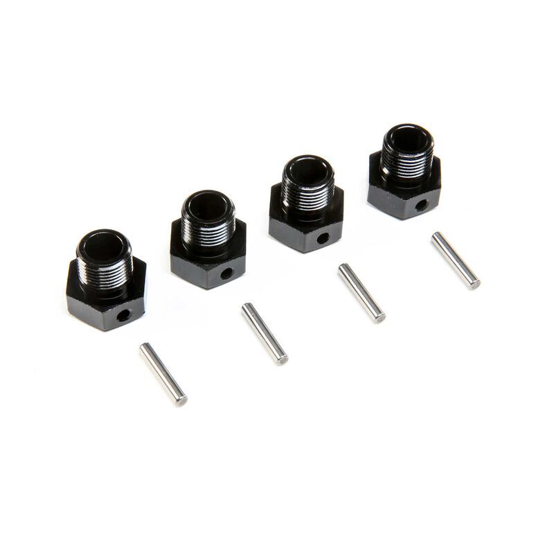 Horizon Hobby - 17mm Wheel Hex, Black (4): SBR 2.0 (LOS252129)