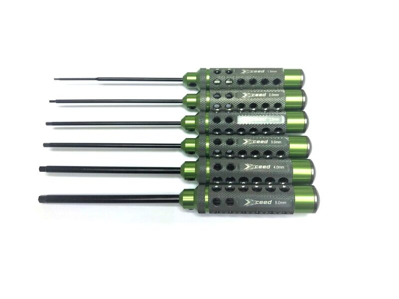 Xceed - Allen wrench set 1.5 2.0 2.5 3.0 4.0 & 5.0 x 120mm New Handl (XCE106706)