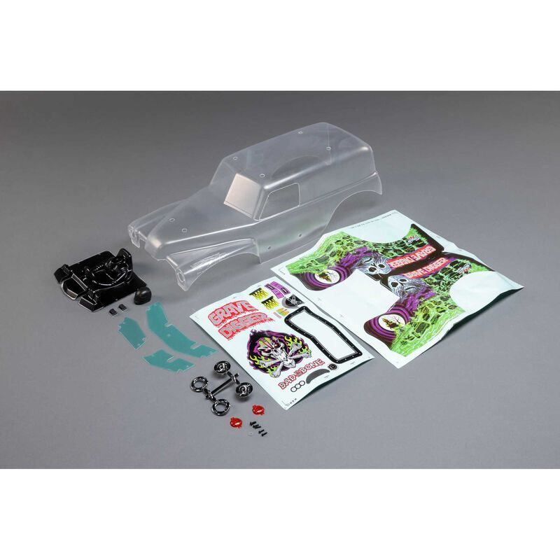 Horizon Hobby - Body Set, Grave Digger, Clear: LMT (LOS240014)