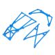 Horizon Hobby - Rear Cage and Hoop Bars, Blue: LMT (LOS241049)