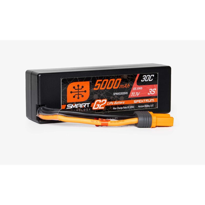 Spektrum - 5000mAh 3S 11.1V Smart G2 LiPo Hardcase IC5 - 30C