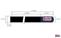 Klettband-Gurt gummiert 25x200mm (4er Pack)