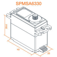 Horizon Hobby - A6330 High Torque High Speed MG HV Airplane Servo (SPMSA6330)