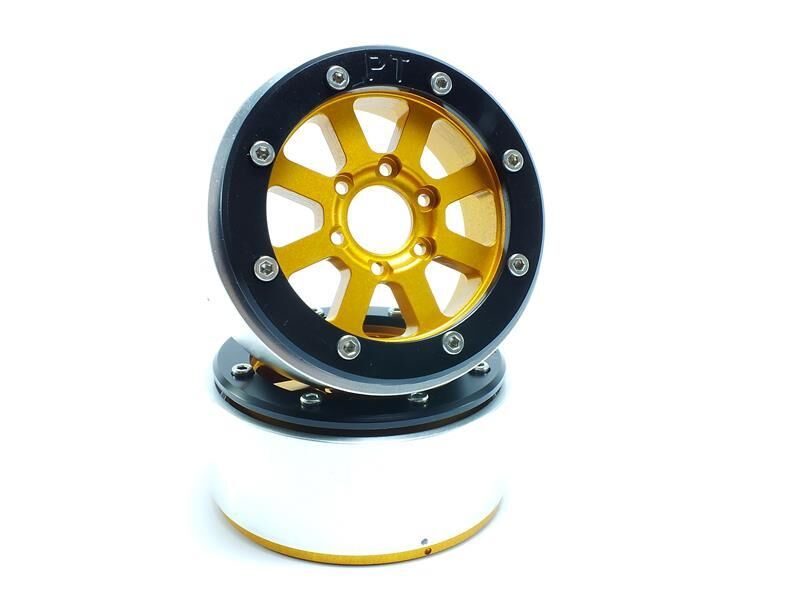 MT - Beadlock Wheels HAMMER gold/schwarz 1.9 (2 St.) ohne Radnabe (MT5040GOB)