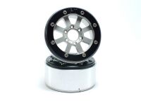 MT - Beadlock Wheels HAMMER silber/schwarz 1.9 (2 St.) ohne Radnabe (MT5040SB)